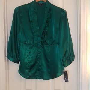 SOLD Emerald green blouse